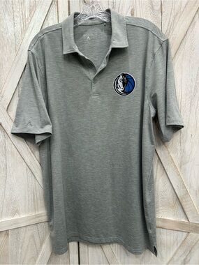 Antigua Dallas Mavericks Heather Gray Performance Polo Men’s